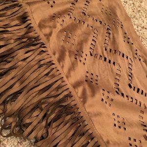 Cut out fringe scarf